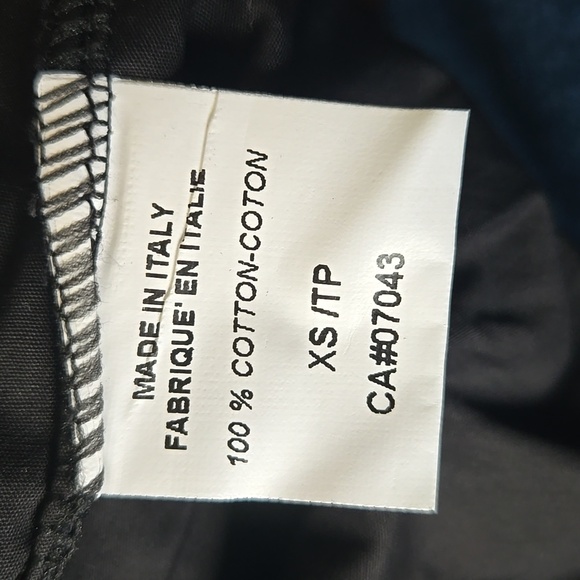 Italian Black Button-Up Dress with Ruffle Hem - Picture 5 of 6